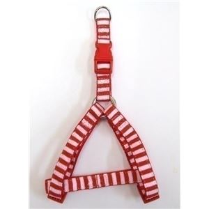 岡野製作所 ストライプハーネス #10 レッドホワイト【ペット用品】【ハーネス】