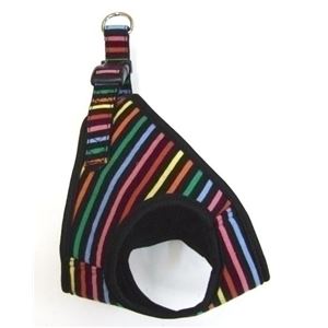 岡野製作所 ストライプソフトハーネス SS マルチブラック【ペット用品】【ハーネス】