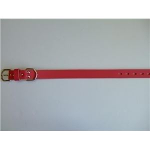 岡野製作所 ソフトなめし平首輪 #30 レッド【ペット用品】【首輪】