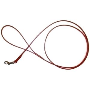 岡野製作所 Wレザーリード #6 レッド【ペット用品】【リード】