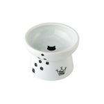 D-culture 脚付フードボウル 猫柄 DC-0703-02 【ペット用品】