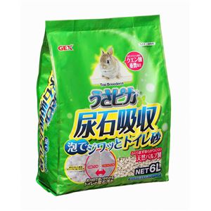 ジェックス TopBreederのうさピカ 尿石吸収トイレ砂 6L 【ペット用品】