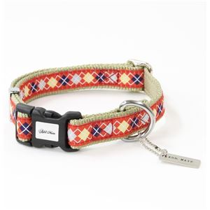 アドメイト アーガイルカラー M レッド 【首輪】【ペット用品】