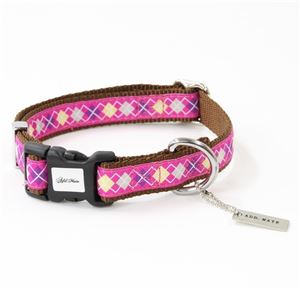 アドメイト アーガイルカラー M ピンク 【首輪】【ペット用品】