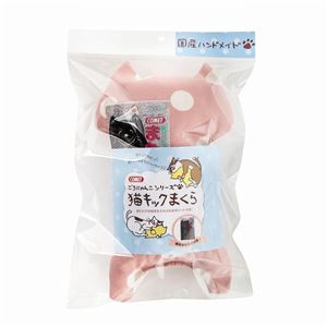 イトスイ 猫キックまくら 水玉 ピンク 【ペット用品】