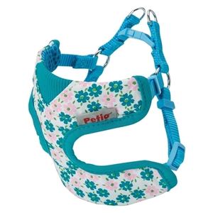 ヤマヒサ キャンディベル カラフルフラワーベストハーネス SS ブルー 【ハーネス】【ペット用品】