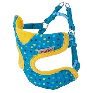 ヤマヒサ キャンディベル カラフルスターベストハーネス S ブルー 【リード】【ペット用品】
