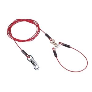 ヤマヒサ タフギア ロングワイヤーチェーン プラス 3.5mm レッド 【首輪】【ペット用品】