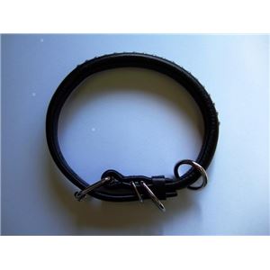 岡野製作所 無双甲丸首輪鋲付 22 ブラック 【首輪】【ペット用品】