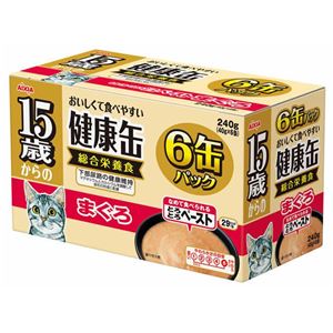 （まとめ）アイシア 15歳からの健康缶 まぐろ40g×6P【猫用・フード】【ペット用品】【×12セット】