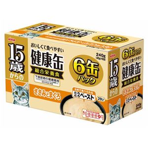 （まとめ）アイシア 15歳からの健康缶ささみとまぐろ40g×6P【猫用・フード】【ペット用品】【×12セット】