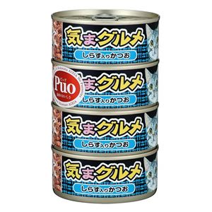 （まとめ）アイシア 気まグルメ しらす入りかつお 155g×4P【猫用・フード】【ペット用品】【×12セット】