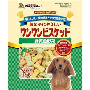 （まとめ）ドギーマンハヤシ ワンワンビスケット 緑黄色野菜 450g【犬用・フード】【ペット用品】【×6セット】