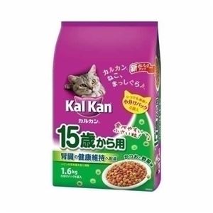 （まとめ）マースジャパンリミテッド カルカンドライ15歳かつお野菜味 1.6Kg【猫用・フード】【ペット用品】【×6セット】
