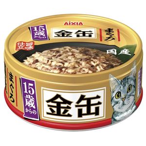 （まとめ）アイシア 15歳 金缶ミニ まぐろ 70g 【猫用・フード】【ペット用品】【×48セット】