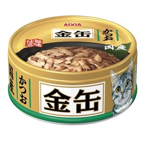 （まとめ）アイシア 金缶ミニ かつお 70g 【猫用・フード】【ペット用品】【×48セット】