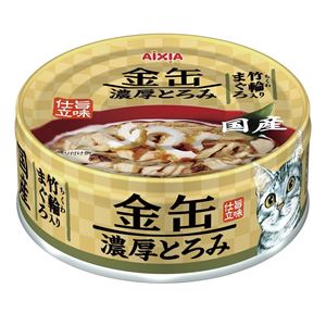 （まとめ）アイシア 金缶濃厚とろみ 竹輪入りまぐろ 70g 【猫用・フード】【ペット用品】【×48セット】