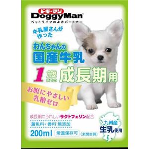 （まとめ）ドギーマンハヤシ わんちゃんの国産牛乳 成長期用 200ml 【犬用・フード】【ペット用品】【×24セット】