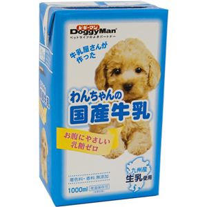（まとめ）ドギーマンハヤシ わんちゃんの国産牛乳 1000ml 【犬用・フード】【ペット用品】【×6セット】