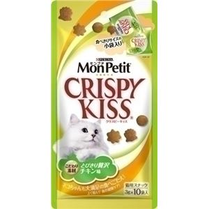 （まとめ）ネスレ モンプチクリスピーキッス贅沢チキン味 30g 【猫用・フード】【ペット用品】【×30セット】