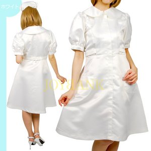 正統派☆白衣の天使ナースワンピース【イベント/仮装/ハロウィン/コスプレ/コスチューム/衣装/制服】01000569 Mサイズ ホワイト