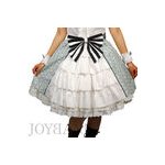 青い小花柄のフロントティアードスカート【姫系/お嬢様/ロリータ/コスプレ/コスチューム/衣装】01000626 Mサイズ 