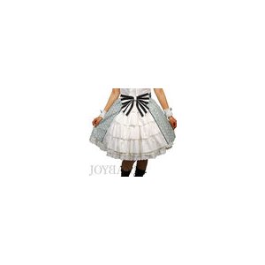 青い小花柄のフロントティアードスカート【姫系/お嬢様/ロリータ/コスプレ/コスチューム/衣装】01000626 Lサイズ 