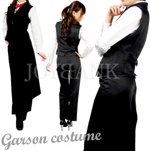 《大きいサイズ》本格派♪ギャルソンコスチューム【ハロウィン/クリスマス/イベント/パーティ/仮装/バーテンダー/職業/制服/コスプレ/コスチューム/衣装】04000239-5Lサイズ