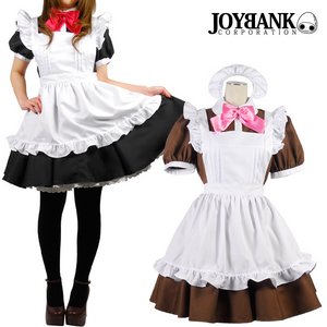 《大きいサイズ》正統派☆ベーシックスタイルのリボンメイドワンピース【ハロウィン/クリスマス/イベント/パーティ/仮装/コスプレ/コスチューム/メイド/衣装】04000262-5Lサイズ ブラウン