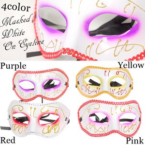 仮面★トリックスター子爵【パーティ/ダンス/イベント/アイテム/ハロウィン/クリスマス/仮装】ZA-433 イエローアイ