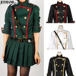 カラーラインミリタリーワンピース 【コスプレ/コスチューム/軍服/制服/衣装】01000497 Mサイズホワイト 