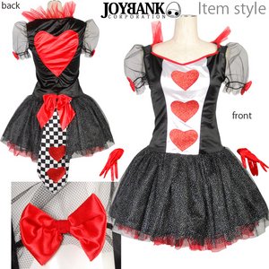 バックハート♪ クイーンラメ ミニドレス【ハロウィン/クリスマス/イベント/仮装/パーティ/女王様/アリス/コスプレ/コスチューム/衣装】01000705