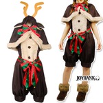 ふわもこトナカイのコスチューム衣装セット【ケープ/ロンパース/クリスマス/イベント/パーティ/仮装/コスプレ/コスチューム/衣装】01000710M