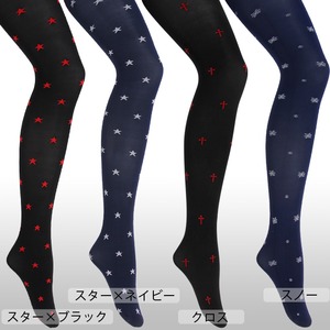 星柄*クロス柄*雪の結晶柄タイツ2点【クリスマス/イベント/パーティ/仮装/レッグアイテム/タイツ/コスプレ/小物/アイテム】09000405 スノー