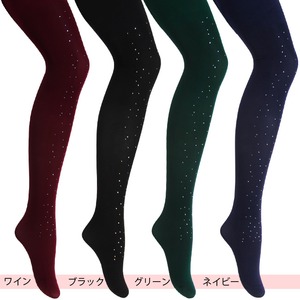 ラグジュアリー♪ストーン付きカラータイツ2点【ハロウィン/クリスマス/イベント/仮装/ビジュー/パーティ/レッグアイテム/タイツ/コスプレ/小物/アイテム】09000411 ネイビー