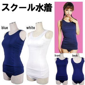 《大きいサイズ》スクール水着☆【スクール水着/制服/コスプレ】04000195-2Lサイズ ホワイト