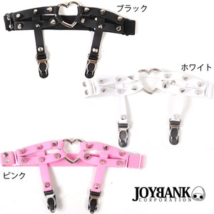 スタッズ付きハートガーターベルト【ゴスロリ/パンク//セクシーグッズ/コスプレ小物/アイテムグッズ/コスプレ/セクシー】CA035 ホワイト