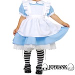 KIDS不思議の国のアリス 子供用エプロン付きワンピースセット【キッズ/ハロウィン/クリスマス/イベント/パーティ/仮装/コスプレ/コスチューム/メイド/メルヘン/衣装】01000566 サイズ110
