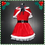 フードケープ付チューブトップ　ミニサンタ　4点ＳＥＴ/クリスマス/サンタ/コスチューム/コスプレ/イベント/パーティ