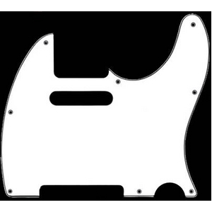GP Factory（GPファクトリー） テレキャスター用ピックガード 62年式8穴タイプ ホワイト3P