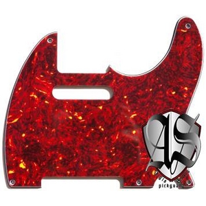 GP Factory（GPファクトリー） テレキャスター用ノイズ低減ピックガード 52年式5穴タイプ レッドトートイズ(赤鼈甲)３プライ
