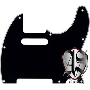 GP Factory（GPファクトリー） テレキャスター用ノイズ低減ピックガード 62年式8穴タイプ ブラック３P