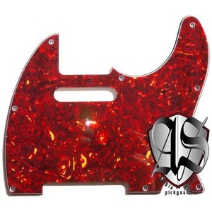 GP Factory（GPファクトリー） テレキャスター用ノイズ低減ピックガード 62年式8穴タイプ レッドトートイズ(鼈甲柄)3P