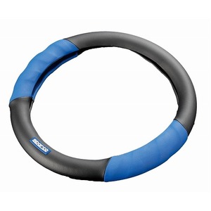 SPARCO（スパルコ） ステアリングカバーSサイズ BLUE／BLACK（レザー） SPC1100LJS