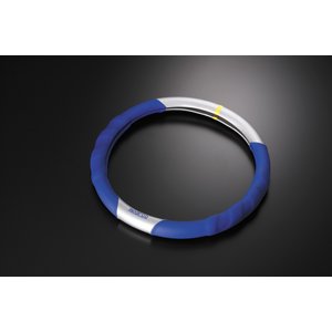 SPARCO（スパルコ） ステアリングカバーMサイズ BLUE／SILVER（カーボン） SPC1100WY