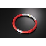 SPARCO（スパルコ） ステアリングカバーMサイズ RED／SILVER（カーボン） SPC1102WY