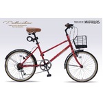 MYPALLAS（マイパラス） ミニベロ20・6SP・オールインワン　M-709　レッド