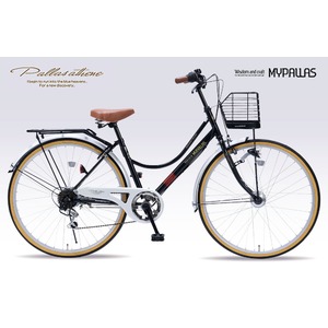 MYPALLAS（マイパラス） シティサイクル26・6SP・オートライト　M-504　ブラック
