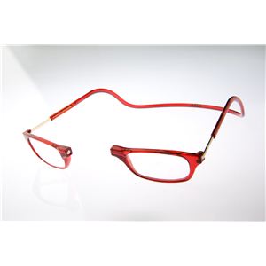 Clic readers(クリックリーダー)【老眼鏡】 レッド 度数+3.50