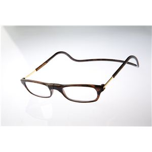 Clic readers(クリックリーダー)【老眼鏡】 ブラウン 度数+3.00